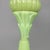 Art Deco Italian Floor Lamp in Green Opaline Glass with Fabric Lampshade, 1930s For Sale - Image 14 of 18