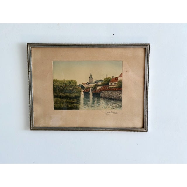 Martin Gradier, Landscape, 1920s, Engraving For Sale - Image 4 of 15
