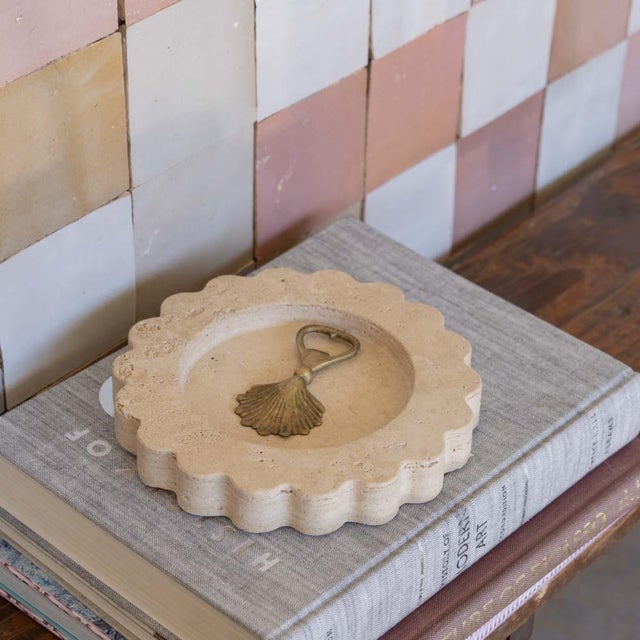 Unique vintage solid brass shell bottle opener from France, 1950s. Beautiful etched brass with intricate details and...