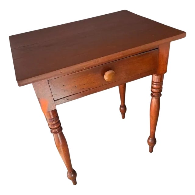 19Thc Cherry One Drawer End Table For Sale