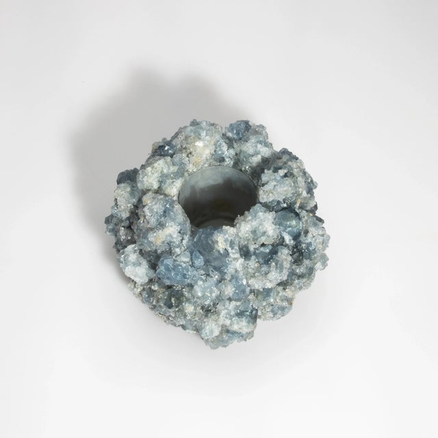 Kathryn McCoy Votive Holder in Celestite Large For Sale - Image 4 of 7