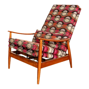 Mid Century Modern Teak Arm Chair Rocker Recliner Arnt Lande Stokke Mobler 1960