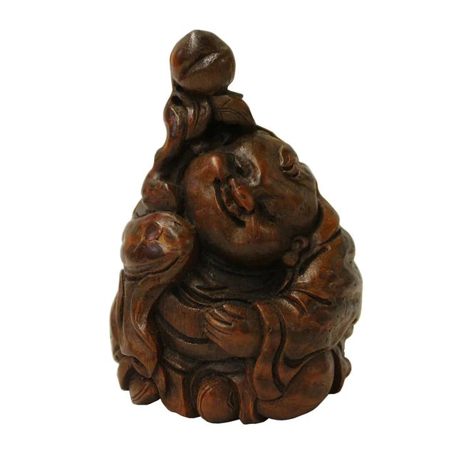 Chinese Bamboo Carved Kid Figure For Sale