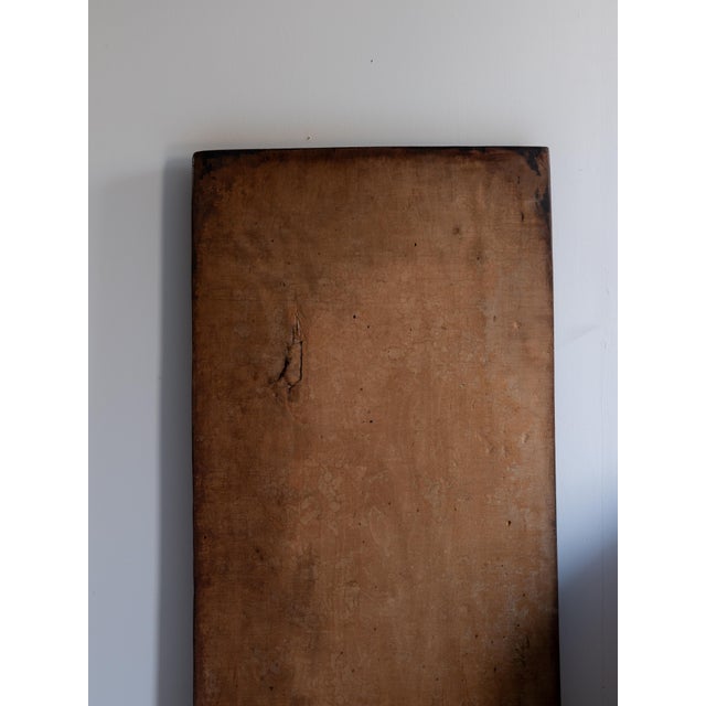 Japanese Antique Wooden Board 1860s-1900s / Abstract Art Wabisabi For Sale - Image 11 of 13