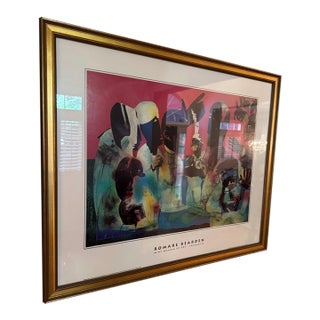Romare Bearden "Carolina Shout" Mint Museum Exhibition Poster, Framed For Sale
