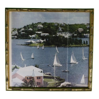 Slim Aarons Bermuda Harbour C1974 Framed Color Plate For Sale