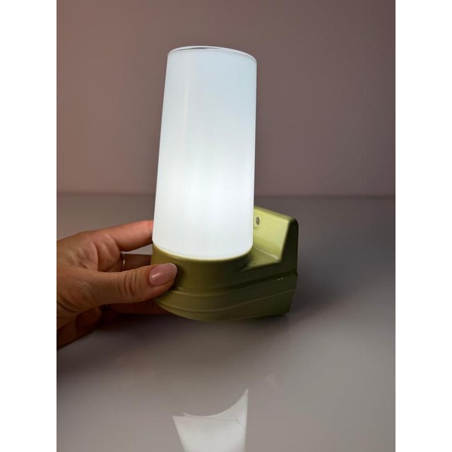 Glass Model 6080 Wall Lamp in Mint Green by Sigvard Bernadotte for Ifö For Sale - Image 7 of 11