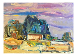 Jean Krille, Landscape 123, Oil on Masonite, 1979