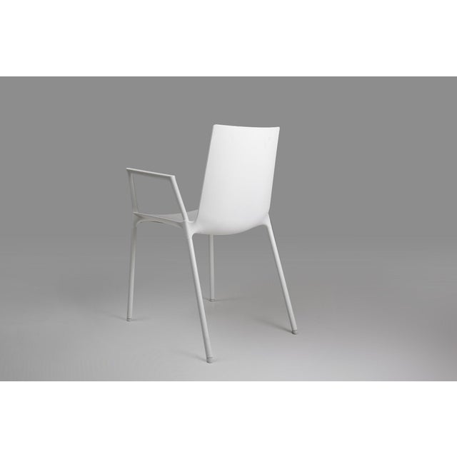 Vintage White Design Chair with Armrests, Belgium, 2000s For Sale - Image 9 of 11