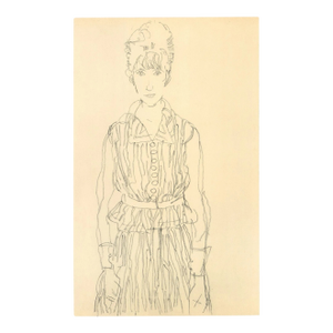 1960s Schiele Lithograph 49 Portrait of Edith Schiele Reproduction