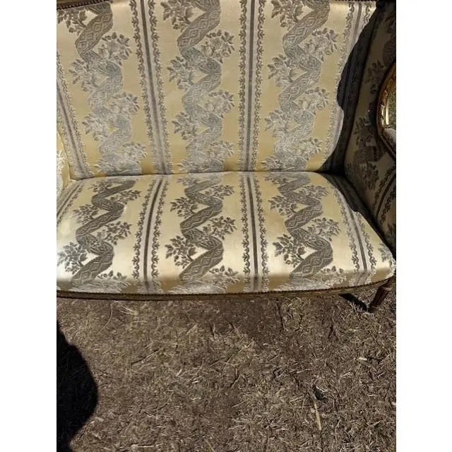 Gray 19th Century Fine French Louis XVI Giltwood Sofas or Settees For Sale - Image 8 of 17