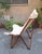 Mid-Century Modern Folding Armchair Tripolina Model in Wood, Iron and Fabric for Citterio, 1970s For Sale - Image 3 of 7