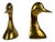 Brass Bookends in the shape of a Ducks Head, 1970, Set of 2 For Sale