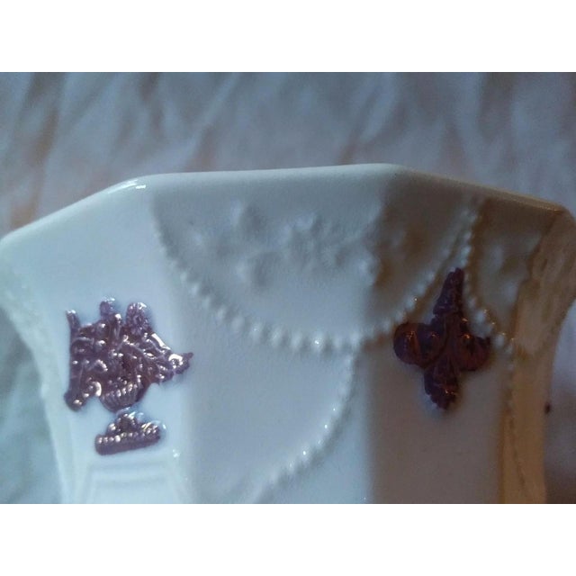 White 19th Century Handle-less Teacup Adderley CHELSEA Embossed Porcelain For Sale - Image 8 of 12
