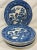 English Antique Set of 7 Blue Willow Luncheon Plates Made in England - Circa 1900 For Sale - Image 3 of 12
