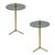 Italian Mid-Century Modern Style, Brass, Glass, Martini Side Tables, 21st C. For Sale