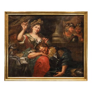 After Antonio Molinari, Samson and Delilah, 1700, Oil on Canvas For Sale