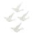MacKenzie Childs Sterling Check Gray Swallowtail Bird Wall Decor Resin Set of 4 For Sale