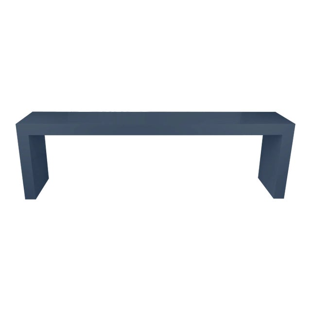 Custom 90" Oversized Waterfall Console Table in Hudson Bay For Sale