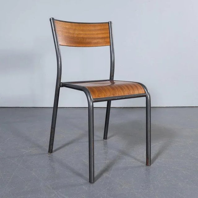 1960’S French Graphite Grey Mullca Stacking Dining Chairs - Good Quantity Available. One of our most favourite chairs, in...