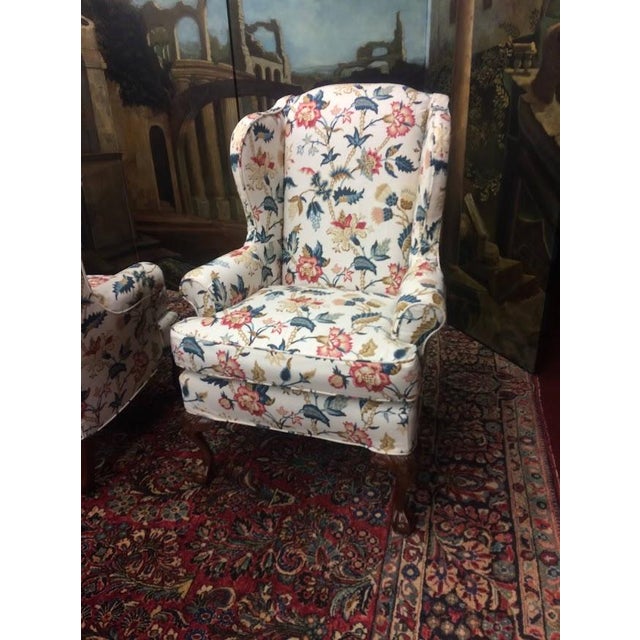 Vintage Wingback Chairs, the Pair For Sale - Image 4 of 17