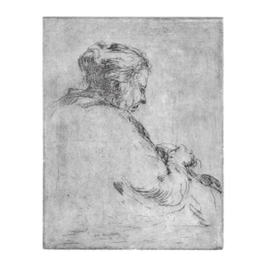 William Meyerowitz Mother Knitting Etching