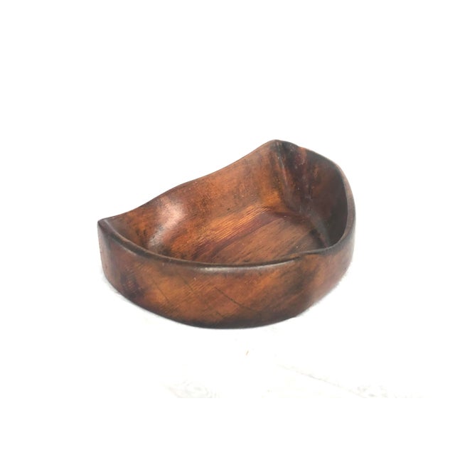 1950s Organic Modern Hand Carved Wooden Bowl For Sale - Image 4 of 11