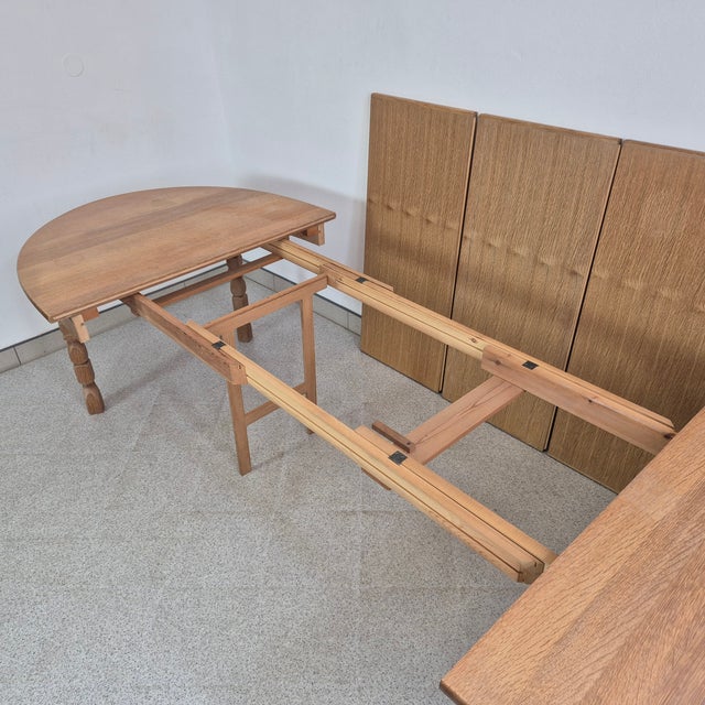 Wood Oak Dining Table from Henning Kjærnulf, 1970s For Sale - Image 7 of 11