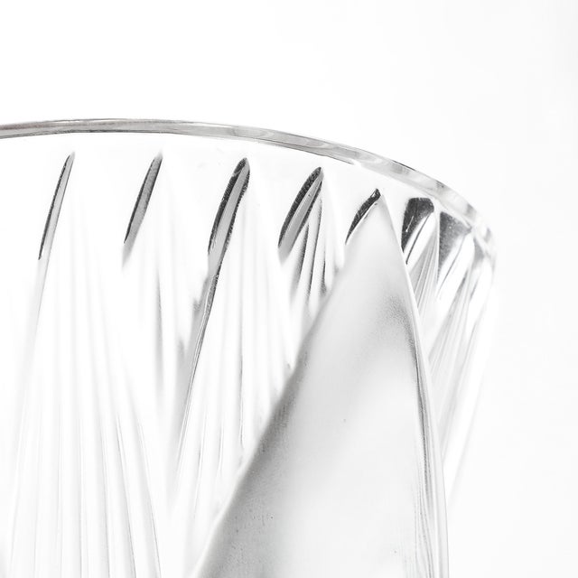 Mid-Century Modernist Frosted Crystal Thebes Vase Signed Lalique For Sale - Image 14 of 14