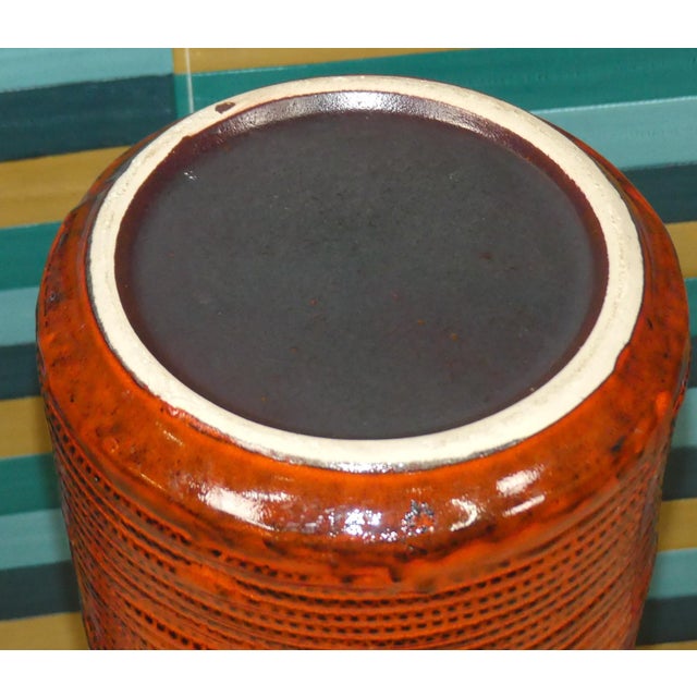 Brown-Orange Fat Lava Ceramic Floor Vase from Jasba, 1970s For Sale - Image 10 of 15