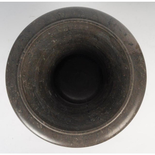 Gray Medici Vase in Grey Marble, 20th Century. For Sale - Image 8 of 10