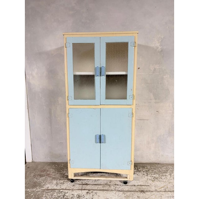 Vintage Painted Kitchenette Pantry Cabinet, 1940s For Sale - Image 12 of 13