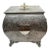 Mid 20th Century Silver-Filled Bombe Form Biscuit Box With Cartouche and Bone Finial For Sale