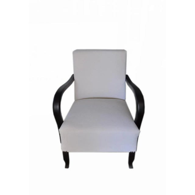 Art Deco White Armchair, 1920s For Sale - Image 6 of 8