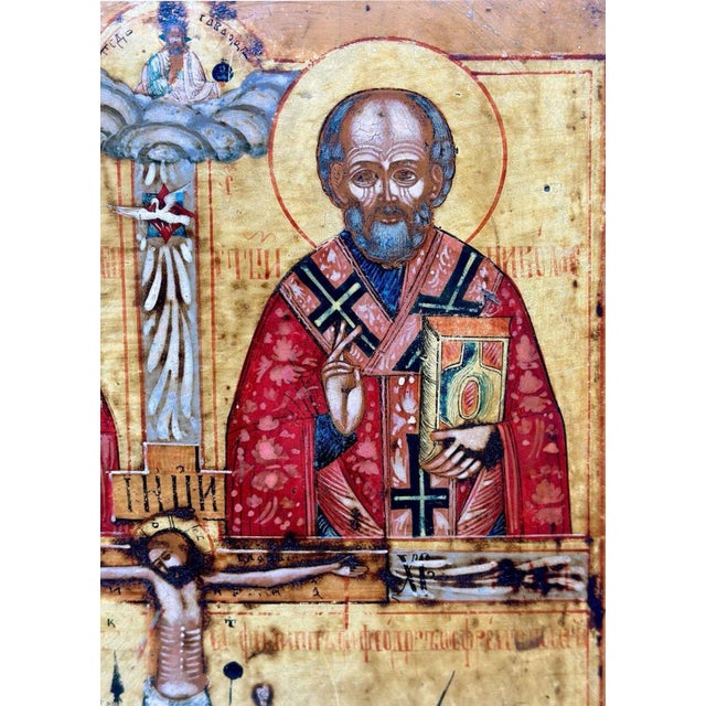 Religious 18th Century Traditional Religious Icon For Sale - Image 3 of 8