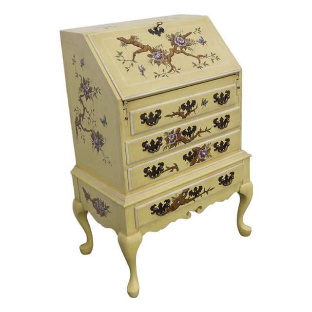 French Hand Painted Small Secretary Desk 6887 For Sale