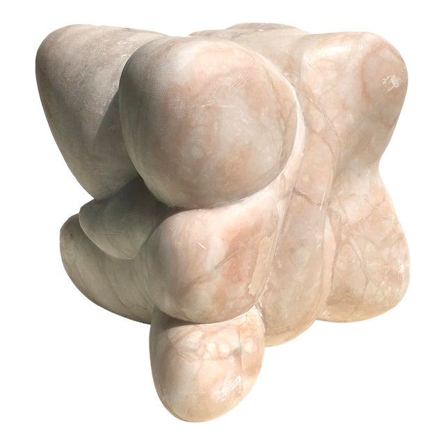 Mid 20th Century Abstract Pink Marble Sculpture For Sale