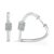Contemporary 10K White Gold 3/8 Cttw Lab Grown Diamond Heart Shaped Huggie Hoop Earrings For Sale - Image 3 of 5