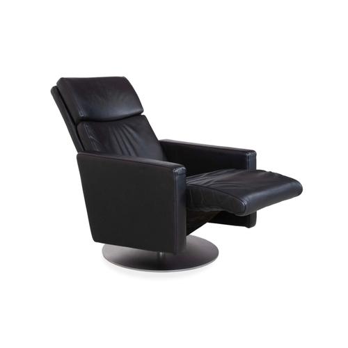 Black Leather Ego Armchair with Manual Function from Rolf Benz For Sale - Image 4 of 15