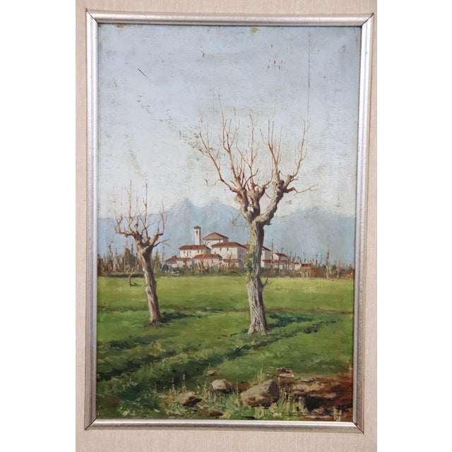 Countryside Landscapes, Oil Paintings on Board, Early 20th Century, Framed, Set of 2 For Sale - Image 16 of 17
