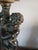 1940 Art Nouveau Bronze and Brass Figural Statue Table Lamp With Shade For Sale - Image 9 of 12