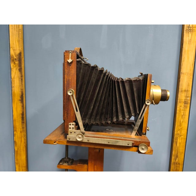 Studio Camera with Original Wooden Stand and Other Accessories, Late 19th Century, Set of 5 For Sale - Image 15 of 18