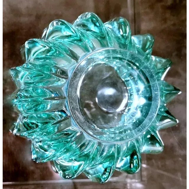 1930s Art Deco Pierre d'Avesn Green Molded Glass Bowl For Sale - Image 11 of 12