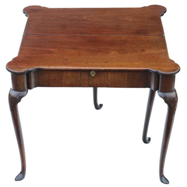 Antique Georgian Mahogany Folding Card Table, 1750s For Sale - Image 6 of 15