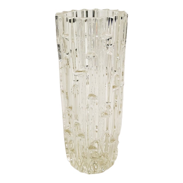 Modernist Labyrinth Vase by Frantisek Vizner for Rudolfova Hut, Czechoslovakia, 1960s For Sale