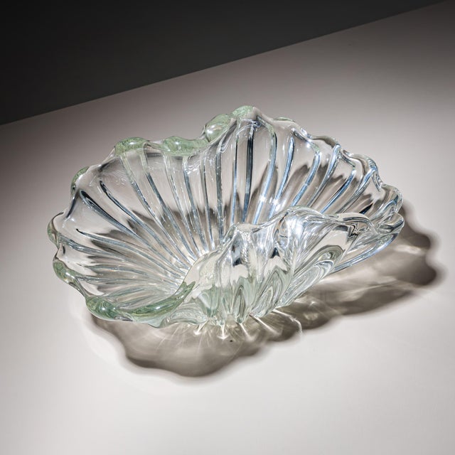 Glass Flower-Shaped Glass Bowl, Attributed to Seguso Vetri D’Arte, Italy, Mid-20th Century For Sale - Image 7 of 7