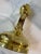 Glass Hurrricane With Gold Base For Sale - Image 12 of 13