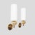 Metal White and Gold Glass Wall Sconces, Set of 2 For Sale - Image 7 of 12
