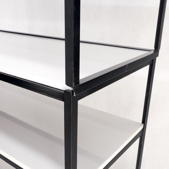 Frederick Weinberg Iron White Enamel Shelves Etagere Wall Unit Chairish