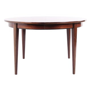 Round Model 55 Dining Table in Rosewood by Gunni Omann for Omann Jun Møbelfabrik, 1960s For Sale